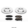 Power Stop K697 Front Z23 Carbon Fiber Brake Pads with Drilled & Slotted Brake Rotors Kit