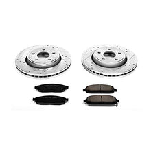 Power Stop K2219 Front Z23 Carbon Fiber Brake Pads with Drilled & Slotted Brake Rotors Kit