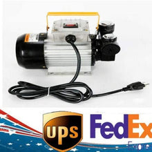 Electric Fuel Transfer Pump Self-Priming Pump & Bypass Valve Oil Fuel Transfer Extractor Fuel Diesel Kerosene 110V 550W Induction Motor High Flow 60L/min 16 GPM for Commercial Use