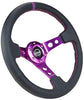 NRG Innovations Reinforced Leather Steering Wheel RST-006PP + U.S. Performance Lab Air Freshener