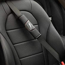 DEFTEN 2pcs Black Leather Car Seat Safety Belt Strap Covers Shoulder Pad Accessories Fit for Jaguar F-Pace F-Type XF XJ XE XK