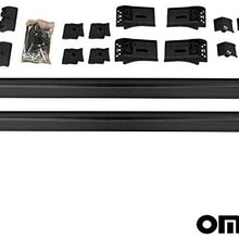 OMAC Roof Racks Lockable Cross Bar Carrier Cargo Racks Rail Aluminium Black Set 2 Pcs for Hyundai Tucson 2016-2021