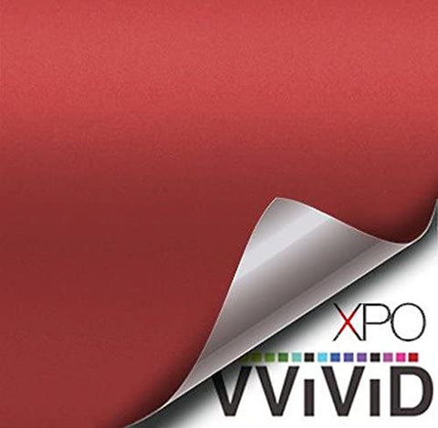 VViViD Satin Matte Red Vinyl Wrap Roll with Air Release Technology (50ft x 5ft (Full Car Wrap Roll))