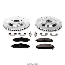 Power Stop K1559 Front Z23 Carbon Fiber Brake Pads with Drilled & Slotted Brake Rotors Kit