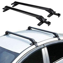 DYRABREST 2pcs Black Anti Theft Car Roof Adjustable Window Frame Universal Cars Lockable Bars Rack Aluminum,US Stock