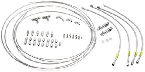 Stainless Steel -3 AN Brake Line Kit, 4-Hose, 20 Ft. Tubing