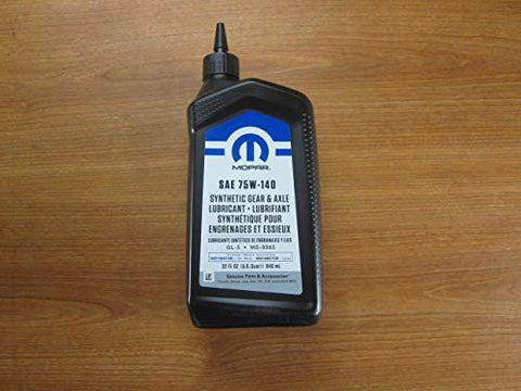 Mopar One Quart SAE 75W-140 Synthetic Gear & Axle Lubricant New OEM