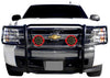 Black Horse Off Road 17GT27MA-PLR Black Grille Guard Kit with 7