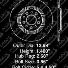 [Rear] Max Brakes Elite XDS Rotors with Carbon Ceramic Pads KT090282