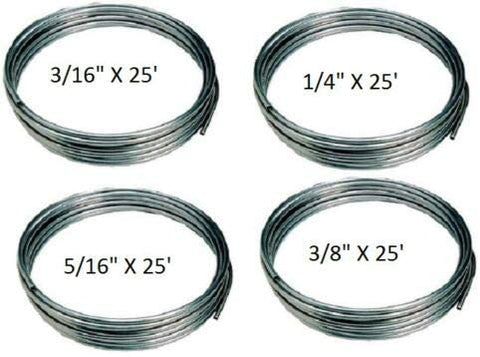 OE Automotive Steel Brake Fuel Trans Line Tubing 3/16 1/4 5/16 3/8 25ft Coil USA blc325425525625