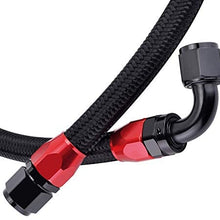 evil energy AN10 Braided Oil Fuel Hose Line Kits 1.2Meter Hose Line With Installed 0 90 Degree Swivel Hose End Fitting