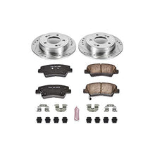 Power Stop K6501 Rear Z23 Carbon Fiber Brake Pads with Drilled & Slotted Brake Rotors Kit