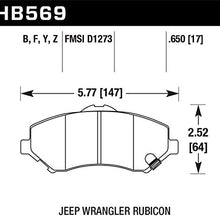 Hawk Performance HB569B.650 HPS 5.0 Disc Brake Pad