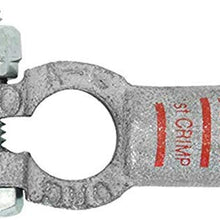 Tectran 5013-2/0P Top Post Battery Terminals Crimpable, Orange, 2/0" SAE Cable Gauge, Positive Type, Straight Clamp, Pack of 10