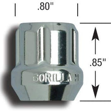 Gorilla Automotive 20033SD Acorn Open End Chrome Small Diameter Lugs (12mm x 1.50 Thread Size)