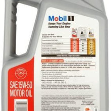 Mobil 1 15W-50 Advanced Full Synthetic Motor Oil, 5 qts