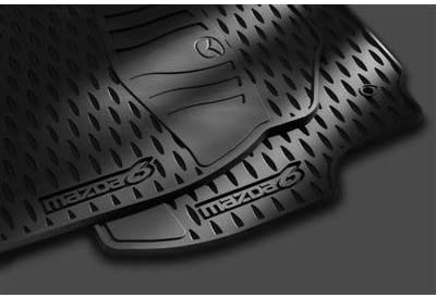 Mazda6 All Weather Black Rubber Floor Mats, Genuine Parts