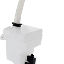 Washer Reservoir Windshield Expansion Tank w/Washer Pump, Filler Neck, Cap, and Fluid Level Sensor Port compatible with Vehicles w/Rear Wiper