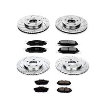 Power Stop K1383 Front and Rear Z23 Carbon Fiber Brake Pads with Drilled & Slotted Brake Rotors Kit