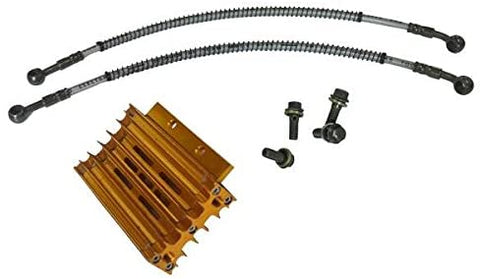 JRL Aluminum Oil Cooler Radiator for 110c 125cc 138cc 143cc ATV Pit Dirt Bike