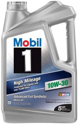 Mobil 1 10W-30 High Mileage Full Synthetic Motor Oil, 5 qt.