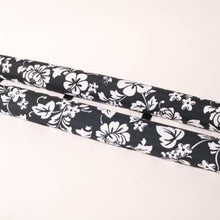 Vitamin Blue 36" Roof Rack Pads Black Floral - Non Logo (MADE in U.S.A.) AERO PADS