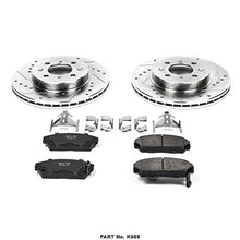 Power Stop K688 Front Z23 Carbon Fiber Brake Pads with Drilled & Slotted Brake Rotors Kit