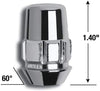 Gorilla Automotive 71631N Acorn Wheel Locks (12mm x 1.50 Thread Size) - Pack of 4