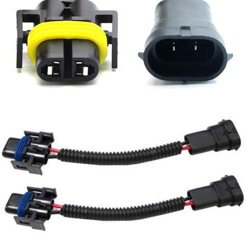 iJDMTOY (2) H11 H8 H9 Extension Wiring Harness Sockets Wires For Headlights or Fog Lights Use