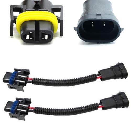 iJDMTOY (2) H11 H8 H9 Extension Wiring Harness Sockets Wires Compatible With Headlights or Fog Lights Use