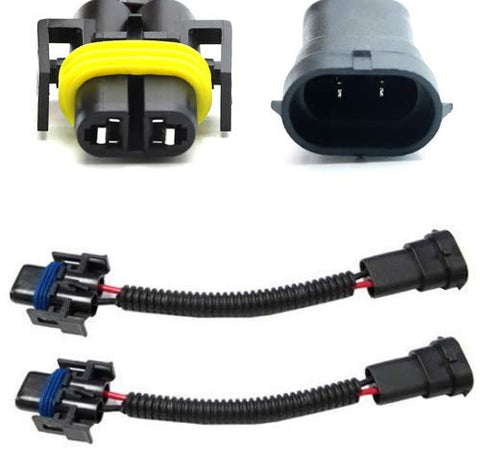 iJDMTOY (2) H11 H8 H9 Extension Wiring Harness Sockets Wires Compatible With Headlights or Fog Lights Use