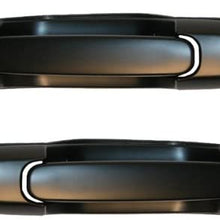 Femitu Front Black Outside Outer Exterior Door Handle with Keyhole Pair Set Left Driver AND Right Passenger Side Replace for 1998-2003 Toyota Sienna