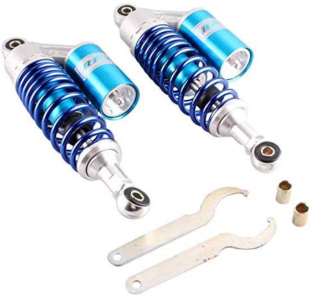 Mallofusa 11 Inch 280mm Pair Motorcycle Shock Absorber Rear Suspension Universal Compatible for Honda Suzuki Yamaha Kawasaki ATV Go Kart Quad Dirt Sport Bikes Blue