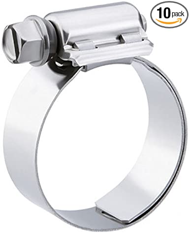 10 Pack Breeze 9208 Aero-Seal Liner Clamps with Plated Screw Effective Diameter Range: 1/2