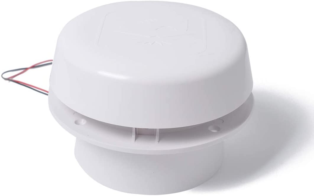 JSANSUI Terminal Box Bus Mushroom Shape 12V White Volt RV Roof Mute Air Vent Fan, for Camper Travel Trailer