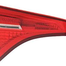 Koolzap For 17-19 Corolla Inner Taillight Taillamp Rear LED Tail Light w/Bulb Left Side