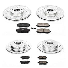 Power Stop K5879 Front and Rear Z23 Carbon Fiber Brake Pads with Drilled & Slotted Brake Rotors Kit