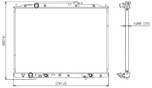 Denso 221-3254 Radiator