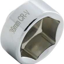 KEDAKEJI Heavy Duty 32mm 6-Point Socket For GM，Volkswagen, Pontiac Chevrolet, Saturn, Pontiac,Saab and All With 32mm Oil Filter Caps, Low Profile Oil Filter Wrench, 3/8" Drive Oil Filter Removal Tool