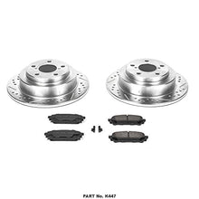 Power Stop K447 Rear Z23 Carbon Fiber Brake Pads with Drilled & Slotted Brake Rotors Kit