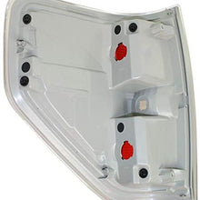 Tail Light Lens and Housing Compatible with 2009-2014 Ford F-150 Styleside Chrome trim CAPA Passenger Side