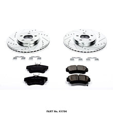 Power Stop K1704 Front Z23 Carbon Fiber Brake Pads with Drilled & Slotted Brake Rotors Kit