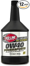 Red Line 42204-12PK 0W40 Power Sports Oil, 1 Quart, 12 Pack