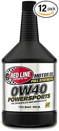 Red Line 42204-12PK 0W40 Power Sports Oil, 1 Quart, 12 Pack