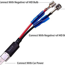 Foonee 2pc H1 LED Headlight Replacement Male Plug Single Diode Converter Wiring Connecting Lines for LED Headlights Bulb Conversion (H1 H3 Converter Wiring)