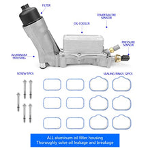 USTAR Aluminum Engine Oil Cooler Filter Housing Compatible with Wrangler Cherokee Dodge Challanger Charger Durango Journer Ram Promaster 1500 2500 3500 Chrysler 200 300 Town Country V6 3.6 Engine