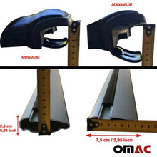 OMAC Roof Racks Lockable Cross Bars Carrier Cargo Racks Rail Aluminium Silver Set 2 Pcs. for Nissan Qashqai +2 NJ10 2009-2013