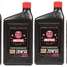 Motul 10W-40 Engine Break-In Mineral Oil 1 Quart - Case of 4 (4 Quarts Total)