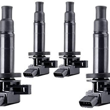 ECCPP Ignition Coils Pack of 4 Ignition Coils Replacement for Toyo-ta Corolla 1.8L L4 for Chev-rolet Prizm 1.8L L4 for Ponti-ac Vibe 1.8L L4 Vin L1999-2008 UF247 UF315 C1249