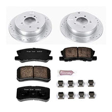 Power Stop K5499 Rear Z23 Carbon Fiber Brake Pads with Drilled & Slotted Brake Rotors Kit